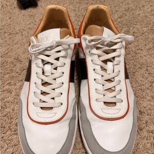 Tod's Men's White, Gray, and Tan Sneakers
